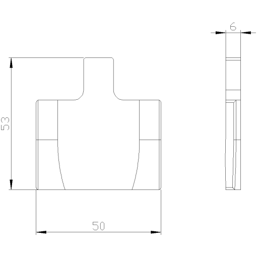 Cover for position switch for plastic enclosure 50 mm yellow
