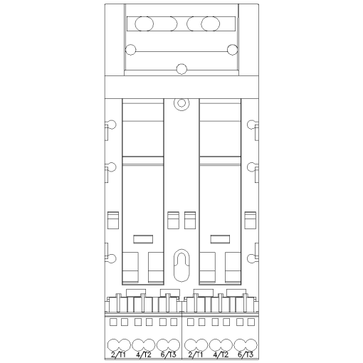 Twin extension block connection main circuit springloaded terminal