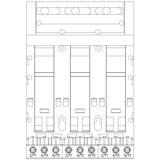 Triple extension block connection main circuit screw terminal 3