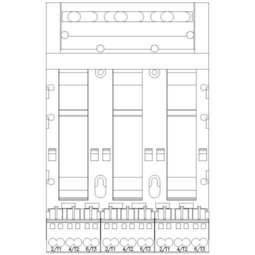 Triple extension block connection main circuit springloaded terminal 3
