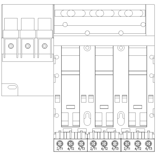 Infeed left connection main circuit screw terminal 3