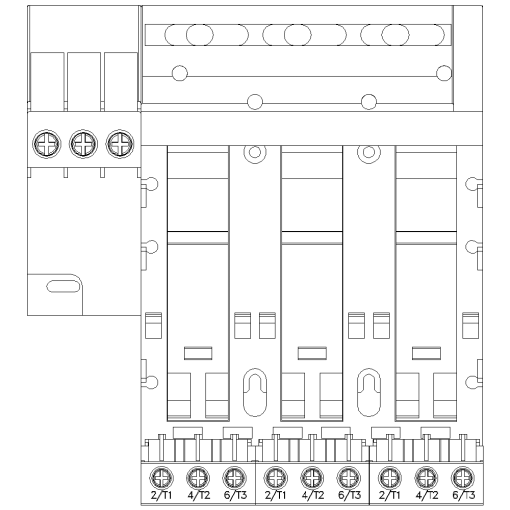 Infeed left connection main circuit screw terminal 3