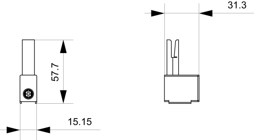 PE tap connection main circuit with screw terminal