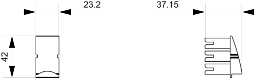 Extension connector between two extension blocks