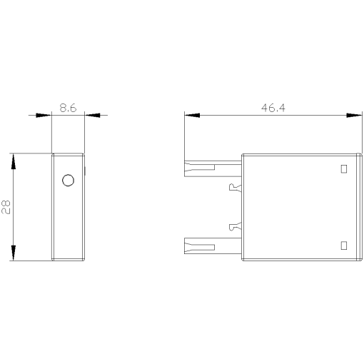Surge suppressor interference suppression diode with LED 70150 V DC