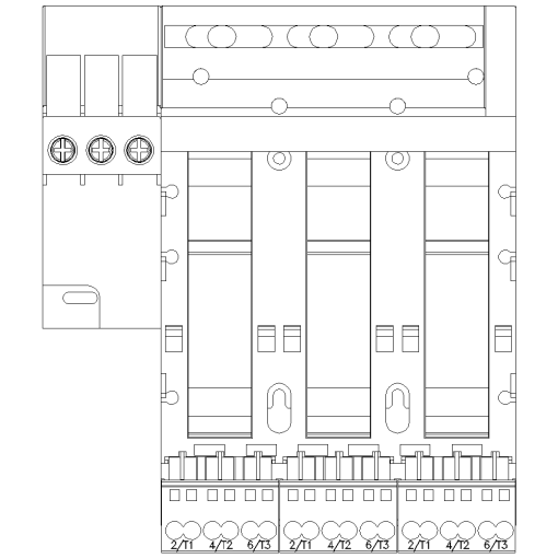 Infeed left connection main circuit inp screw spring 3