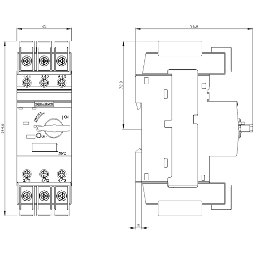 Circuit breaker S00 system protection UL 489 CSA C222 No 502