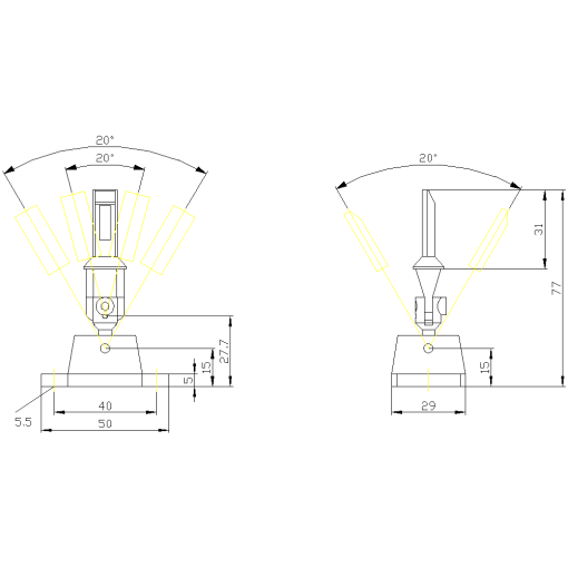 Separate actuator universal radius actuator HEAVY DUTY design