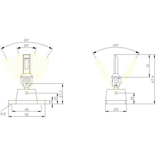 Separate actuator universal radius actuator HEAVY DUTY design