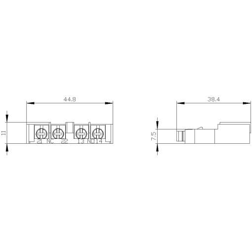 Auxiliary switch transverse 1 NO  1 NC for circuit breaker S00S0