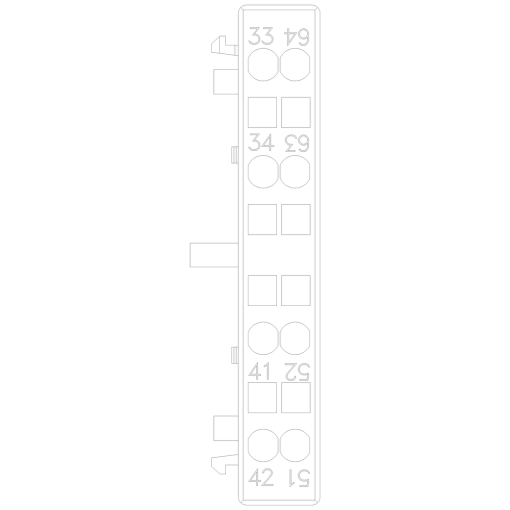 Solidstate compatible auxiliary switch lateral current paths 1 NO 1 NC