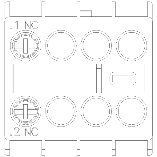 Auxiliary switch 1 NC current path 1 NC for contactor relays and motor cont