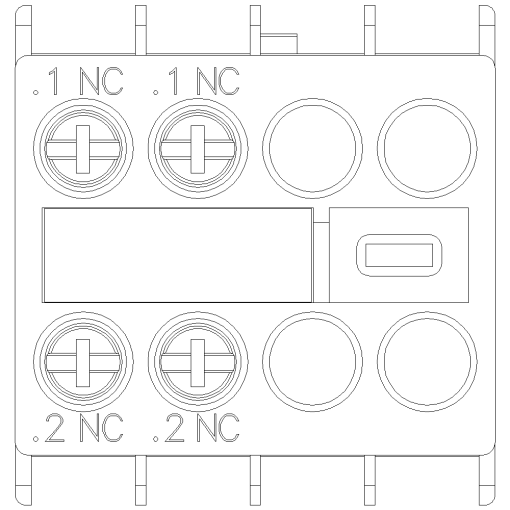 Auxiliary switch 2 NC current paths 1 NC 1 NC for contactor relaysmotor co