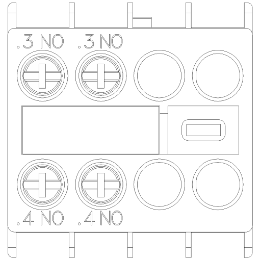 Auxiliary switch 2S current paths 1 NO 1 NO for contactor relaysmotor cont