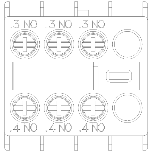 Auxiliary switch 3 NO current paths 1 NO 1 NO for contactor relaysmotor co