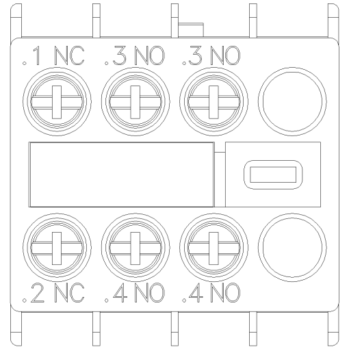 Auxiliary switch 2 NO1 NC current paths 1 NC 1 NO for contactor relaysmot