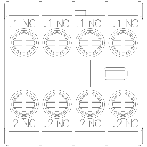 Auxiliary switch 4 NC current paths 1 NC 1 NC 1 NC for contactor relaysmo