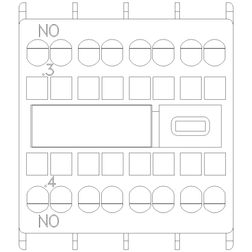 Auxiliary switch 1 NO current path 1 NO for contactor relays and motor cont