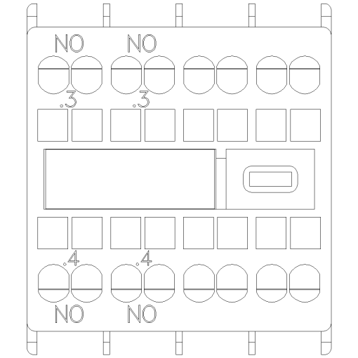Auxiliary switch 2S current paths 1 NO 1 NO for contactor relaysmotor cont