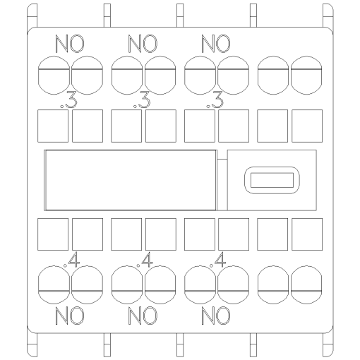 Auxiliary switch 3 NO current paths 1 NO 1 NO for contactor relaysmotor co