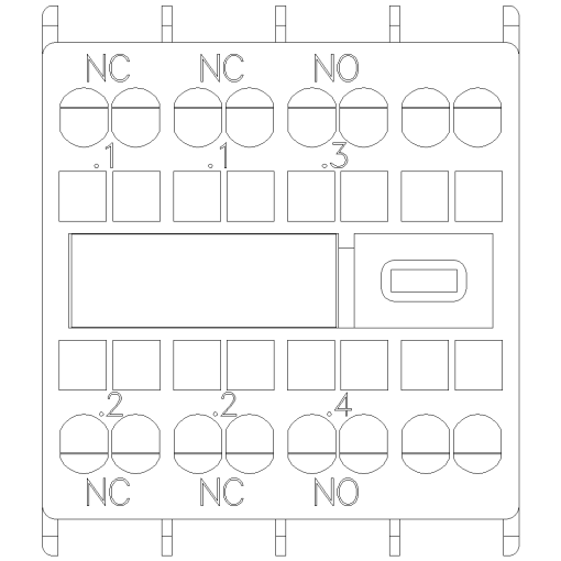 Auxiliary switch 1 NO2 NC current paths 1 NC 1 NO for contactor relaysmot