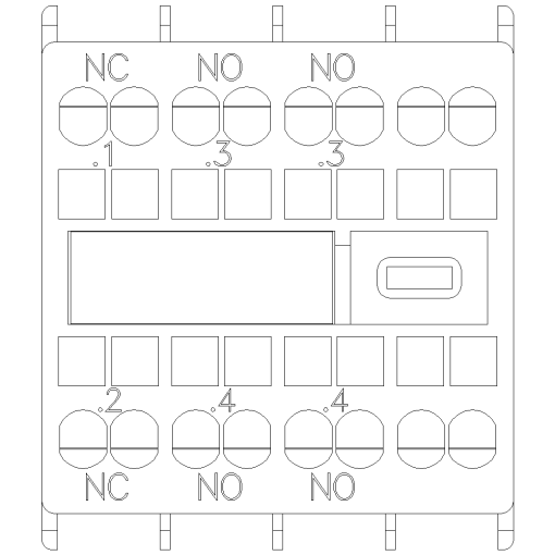 Auxiliary switch 2 NO1 NC current paths 1 NC 1 NO for contactor relaysmot