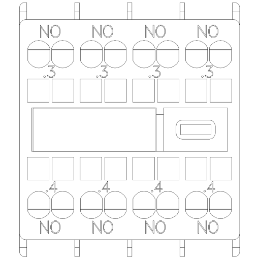 Auxiliary switch 4 NO current paths 1 NO 1 NO 1 NO for contactor relaysmo