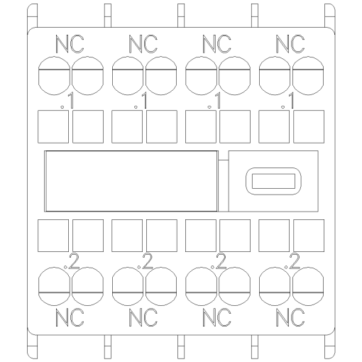 Auxiliary switch 4 NC current paths 1 NC 1 NC 1 NC for contactor relaysmo