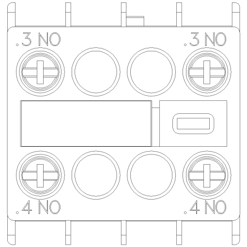 Solidstate compatible auxiliary switch 2 NO current paths 1 NO 1 NO