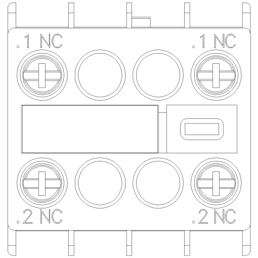 Solidstate compatible auxiliary switch 2 NC current paths 1 NC 1 NC