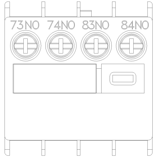 Auxiliary switch 2 NO current paths 1 NO 1 NO connection from above