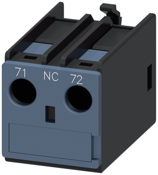 Auxiliary switch 1 NC current path 1 NC connection from above