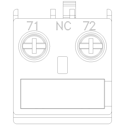 Auxiliary switch 1 NC current path 1 NC connection from above