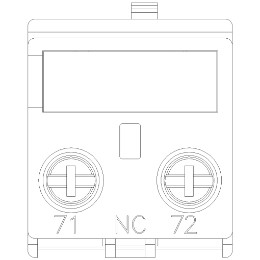 Auxiliary switch 1 NC current path 1 NC connection from below