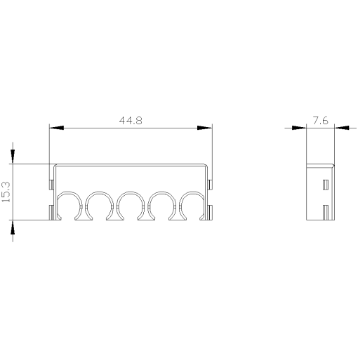 Touch protection cover for 3RU21 infeed side S00 connection