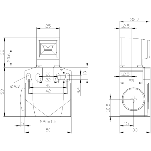 Safety position switch with separate actuator plastic enclosure