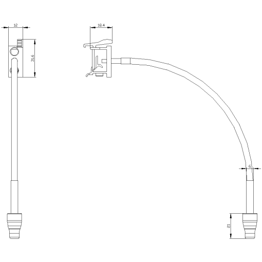 Cable release for reset 04 m for 3RB303RB31 S00S0