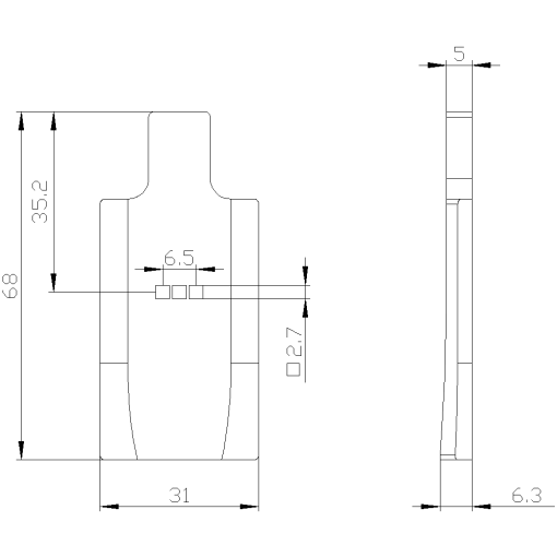 LED cover for position switch plastic 3SE52