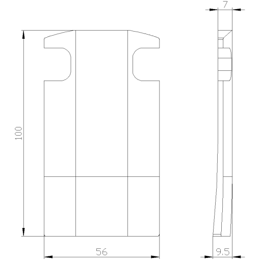 Cover yellow for position switch metal XL 56 mm wide