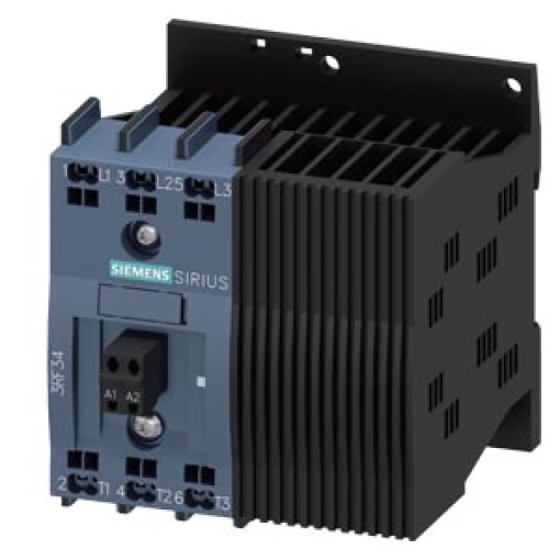 Solidstate contactor 3RF3 3ph AC53 125 A 48600 V24 V DC 2phase contro
