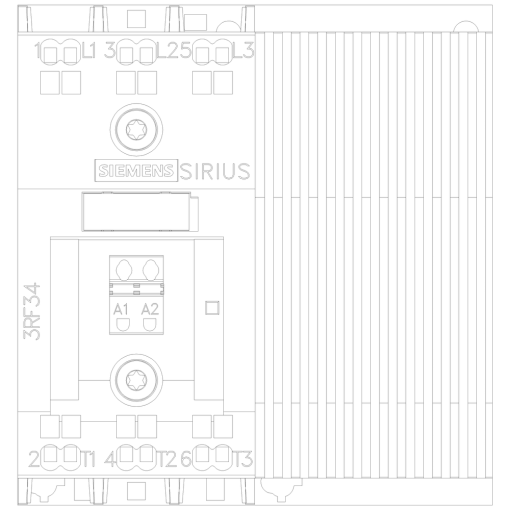Solidstate contactor 3RF3 3ph AC53 125 A 48600 V24 V DC 2phase contro