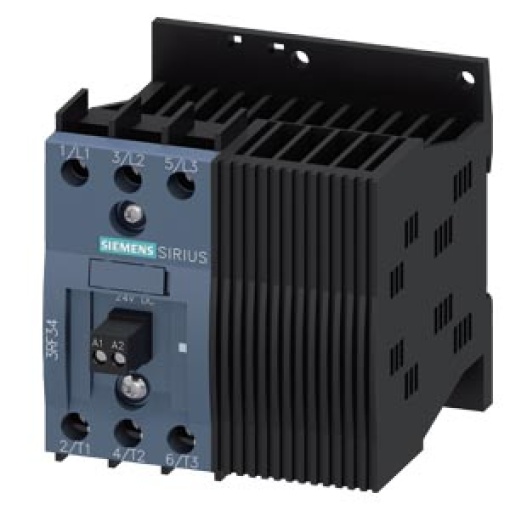 Solidstate contactor 3RF3 3ph AC53 16 A 48480 V24 V DC 2phase controlled