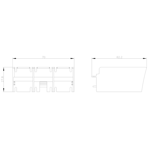 Terminal cover for 3ph infeed 5070 mm2 3RA68138 ABAC