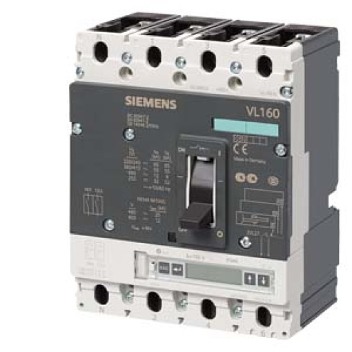 circuit breaker VL160H high breaking capacity Icu70kA 415V AC 4pole line 