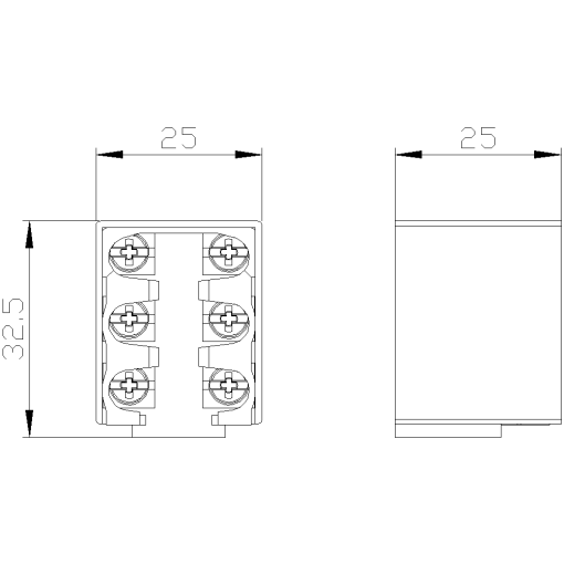 Contact block for position switch 3SE5162 mounting position on the right in 