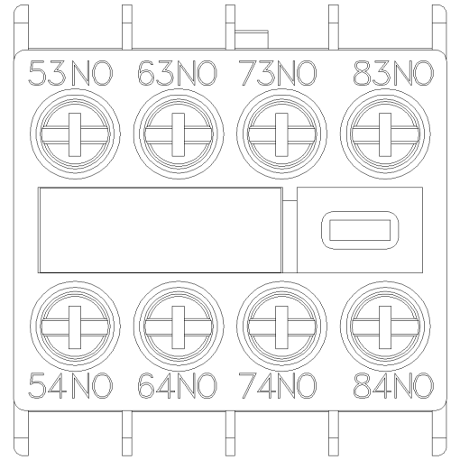 Auxiliary switch 4 NO current paths 1 NO 1 NO 1 NO 1 NO