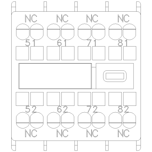 Auxiliary switch 4 NC current paths 1 NC 1 NC 1 NC 1 NC