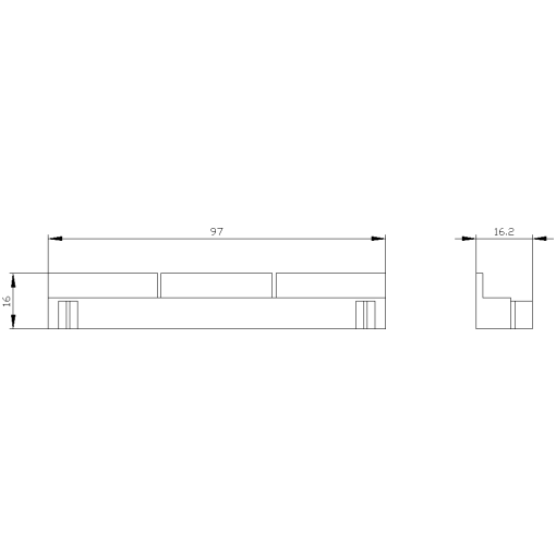 Side module for DIN rail adapters