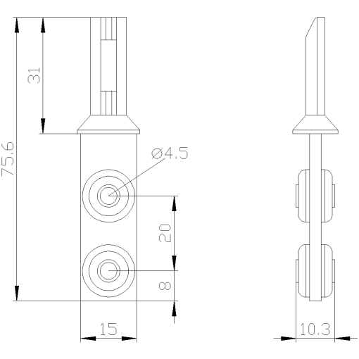 Separate standard actuator for position switch with tumbler 3SE53123SE5322 