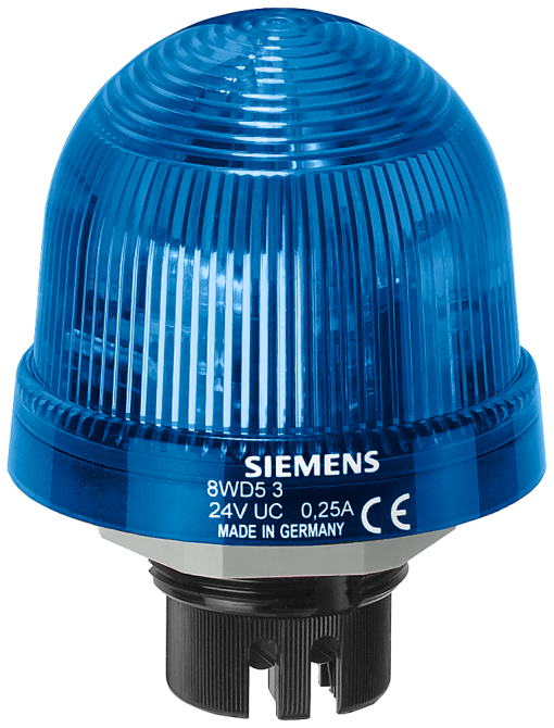 Integrated signal lamp rotating light with integrated LED blue 24 V ACDC